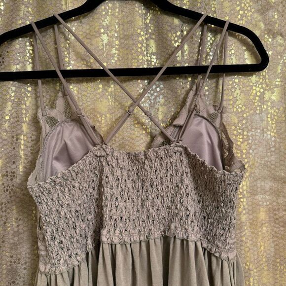 Zenana Tan Brown Crochet Cami Lace Bralette Mini Dress/Top 1X NWOT - Picture 6 of 6